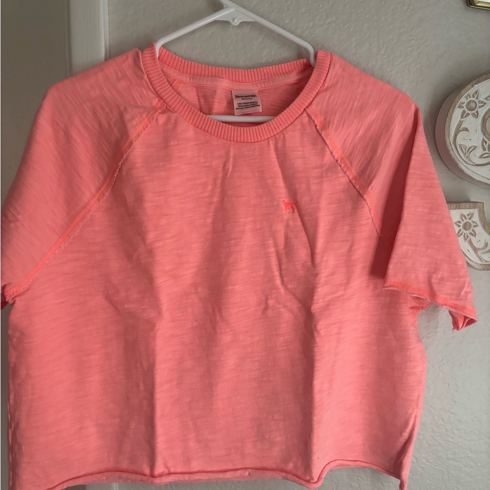 Coral Pink Short Sleeve Top
